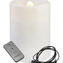 Star Trading LED Blockljus Water Candle Vit 14cm