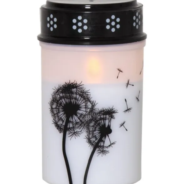 Star Trading LED Gravljus Dandelion Vit 12cm