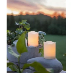 Star Trading LED Gravljus Flame candle, vit 7cm