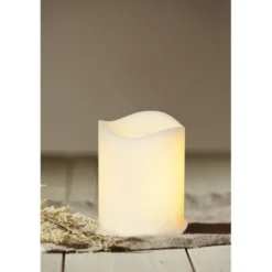 Star Trading LED Gravljus Flame candle, vit 7cm