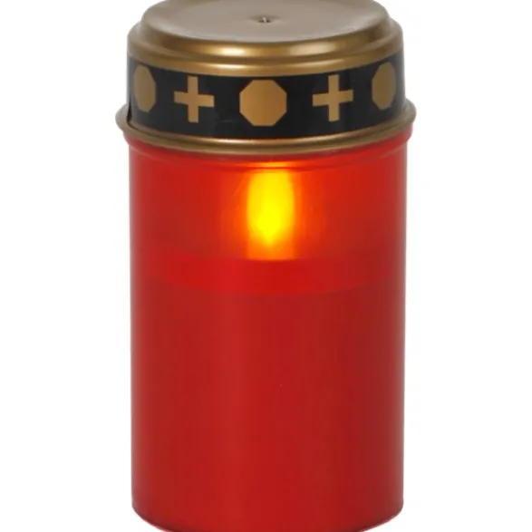 Star Trading LED Gravljus Serene Röd 12cm