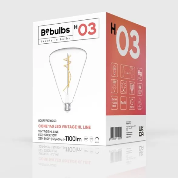 Creative cables LED-lampa Clear 10W E27 cone dimbar