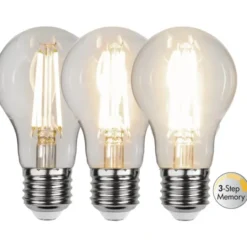 Star Trading LED-lampa E27 A60 Clear 3-step memory 6.5W