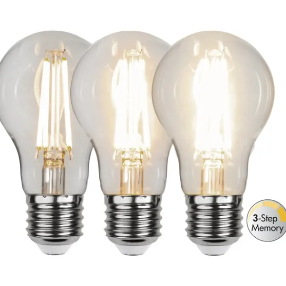 Star Trading LED-lampa E27 A60 Clear 3-step memory 6.5W