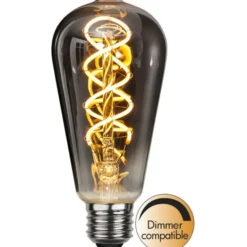 Star Trading LED-lampa E27 edison Decoled Spiral Smoke 2W dimbar