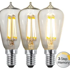 Star Trading LED-lampa E14 edison klar 3-stegsdimmer 2,5W