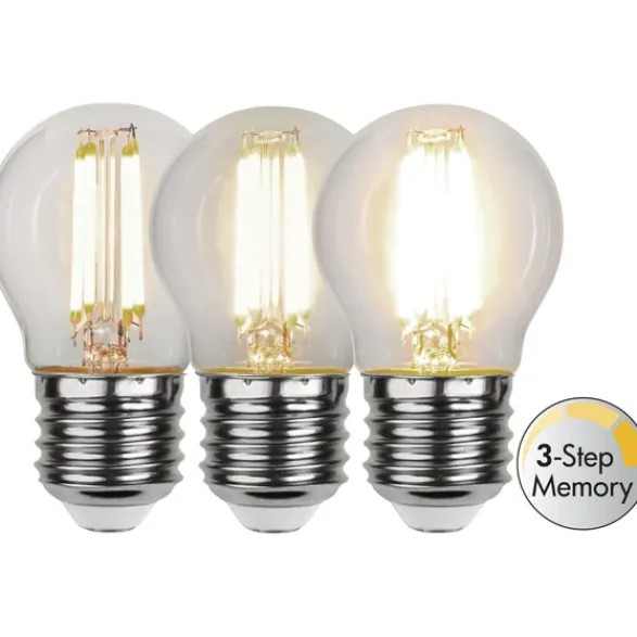 Star Trading LED-lampa E27 G45 Clear 3-step memory 4.2W