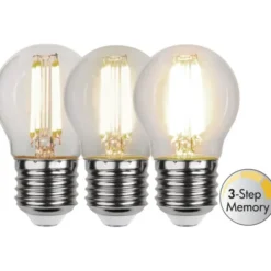 Star Trading LED-lampa E27 G45 Clear 3-step memory 4.2W