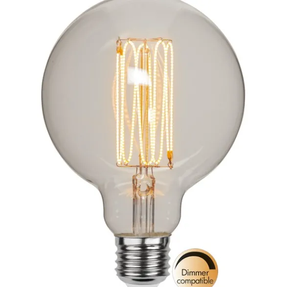 Star Trading LED-lampa E27 glob 95mm Decoled Grace Clear 3,8W dimbar