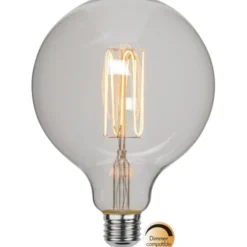 Star Trading LED-lampa E27 glob 125mm Decoled Grace Clear 3,8W dimbar