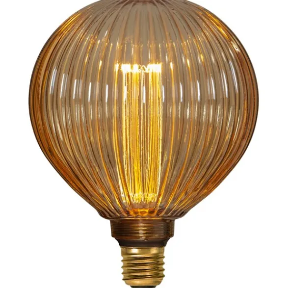 Star Trading LED-lampa E27 glob 125mm Decoled New Generation Classic, amber 1W