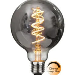 Star Trading LED-lampa E27 glob 95mm Decoled Spiral Smoke 2W dimbar