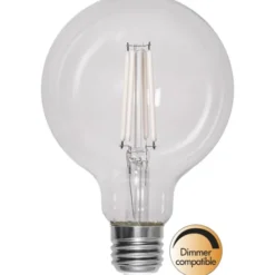 Star Trading LED-lampa E27 glob 95mm 7W(60W) vitt filament, dimbar