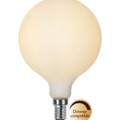 Star Trading LED-lampa E14 glob opal Double Coating, 1.5W dimbar