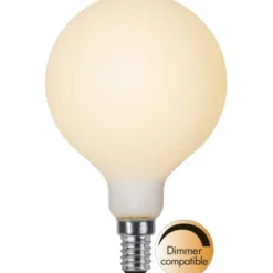Star Trading LED-lampa E14 glob opal Double Coating, 1.5W dimbar