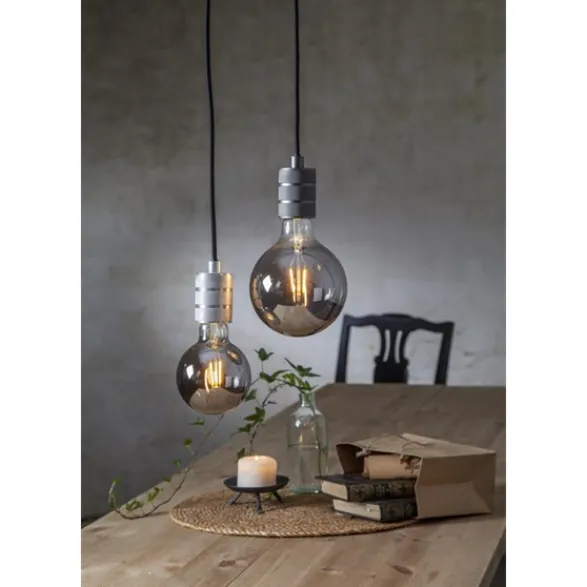 Star Trading LED-lampa E27 glob Plain Smoke, 1.8W