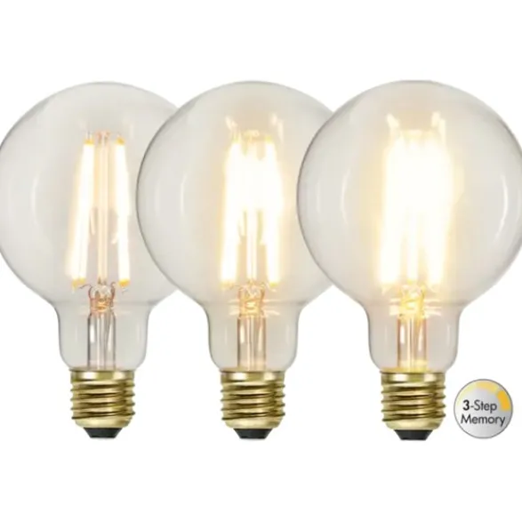 Star Trading LED-lampa E27 glob 95 Soft Glow 3-steg