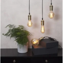 Star Trading LED-lampa E27 glob Vintage Gold, 3.7W dimbar