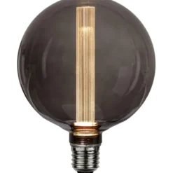 Star Trading LED Lampa E27 glob 125 1,1W DecoLED New Generation Classic Mood, rökgrå