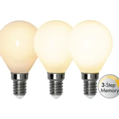 Star Trading LED-lampa E14 klotlampa opal 3-stegsdimmer 4W(34W)