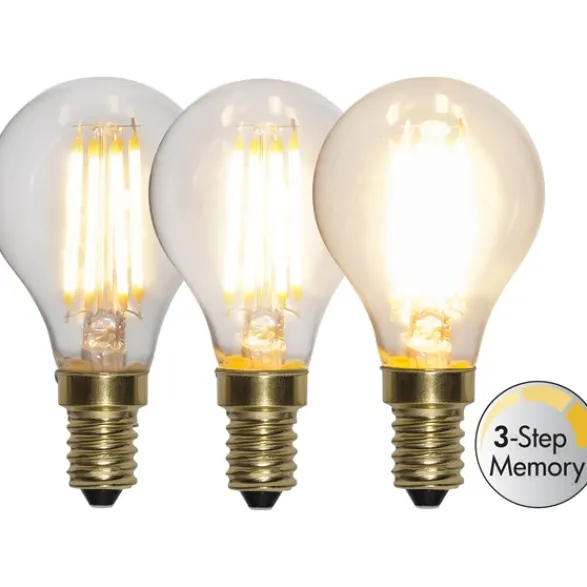 Star Trading LED-lampa E14 klotlampa Soft Glow 4W 3-step memory
