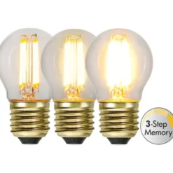 Star Trading LED-lampa E27 klotlampa Soft Glow 3-stegsdimmer, 4W