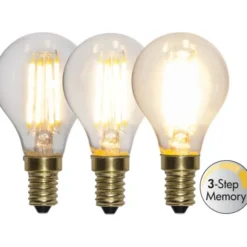 Star Trading LED-lampa E14 klotlampa Soft Glow 4W 3-step memory
