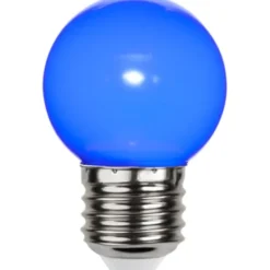 Star Trading LED-lampa E27 klotlampa 1W blå