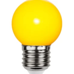 Star Trading LED-lampa E27 klotlampa 1W gul
