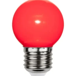 Star Trading LED-lampa E27 klotlampa 1W röd
