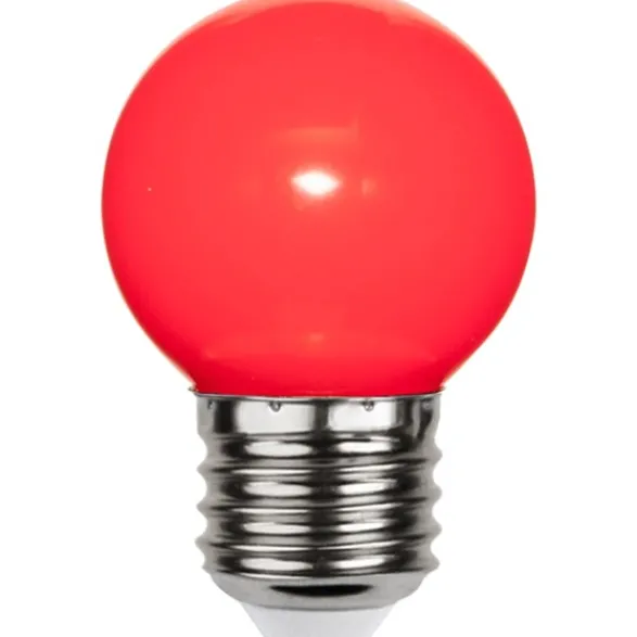 Star Trading LED-lampa E27 klotlampa 1W röd