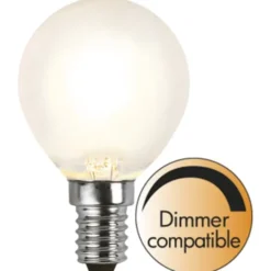 Star Trading LED-lampa E14 klot 4W(35W), Frosted dimbar