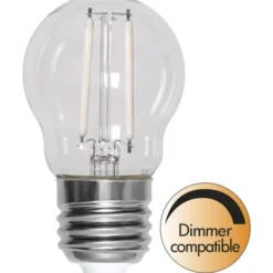 Star Trading LED-lampa E27 klot 2.5W(25W) vitt filament, dimbar
