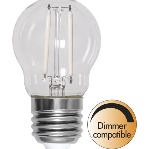 Star Trading LED-lampa E27 klot 2.5W(25W) vitt filament, dimbar