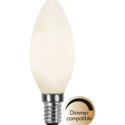 Star Trading LED-lampa E14 kronljus opal 5W(39W) dimbar