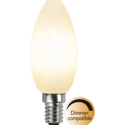 Star Trading LED-lampa E14 kronljus Opaque Filament Opal, dimbar