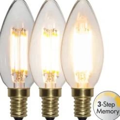 Star Trading LED-lampa E14 kronljus Soft Glow 3-step memory 4W