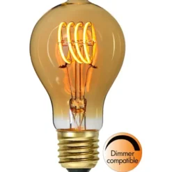 Star Trading LED-lampa E27 normal Decoled Spiral Amber, 2.5W dimbar