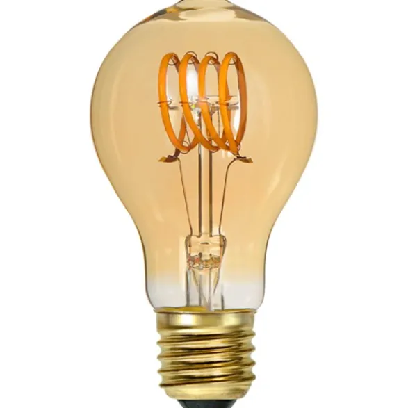 Star Trading LED-lampa E27 normal Decoled Spiral Amber, 2.5W dimbar