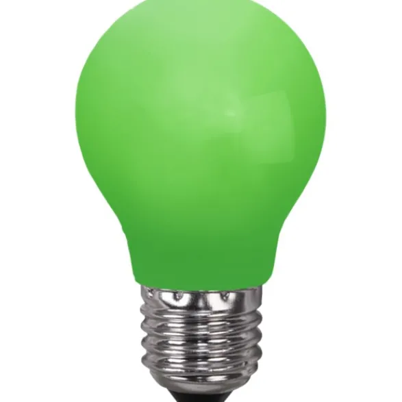 Star Trading LED-lampa E27 normal 0,9W grön