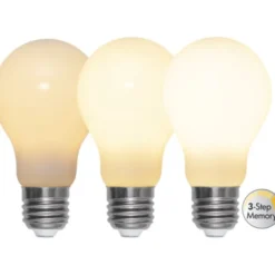 Star Trading LED-lampa E27 normal 6,5W opal, 3-step memory