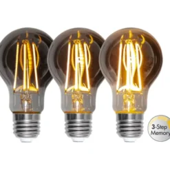 Star Trading LED-lampa E27 normal 3,9W Soft Glow Smoke 3-Step Memory