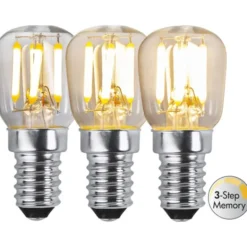 Star Trading LED-lampa E14 päronlampa Clear3-stegsdimmerMemory, 2.5W(25W)