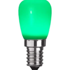 Star Trading LED-lampa E14 päron 0,9W grön