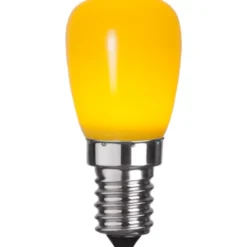 Star Trading LED-lampa E14 päron 0,9W gul