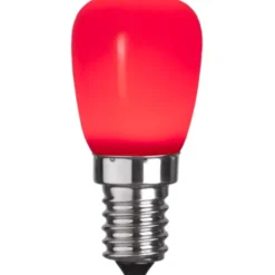 Star Trading LED-lampa E14 päron 0,9W röd
