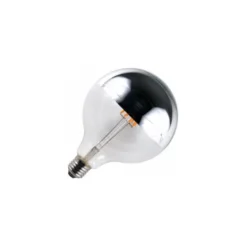 Ekonomiljus Led-lampa glob 125mm 6,5W(40W) E27, silver/klar dimbar