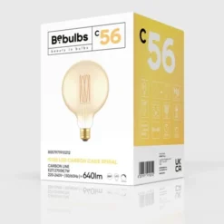 Creative cables LED-lampa Golden Carbon Line Cage 7W E27 glob 125mm dimbar
