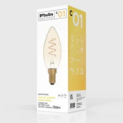 Creative cables LED-lampa Golden Carbon Line Curved Spiral 2,5W E14 kronljus dimbar