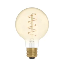 Creative cables LED-lampa Golden Carbon Line Curved Spiral 4W E27 glob 80mm dimbar